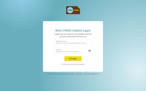 FONIC mobile Login