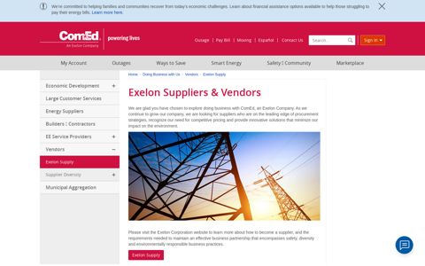 Exelon Suppliers & Vendors | ComEd - An Exelon Company