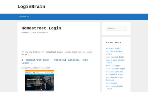Homestreet Bank - Personal Banking, Home Loans - LoginBrain