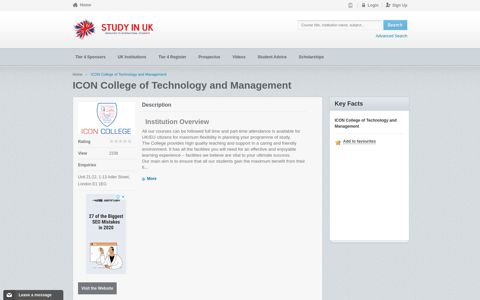 ICON College of Technology and Management -Study In UK