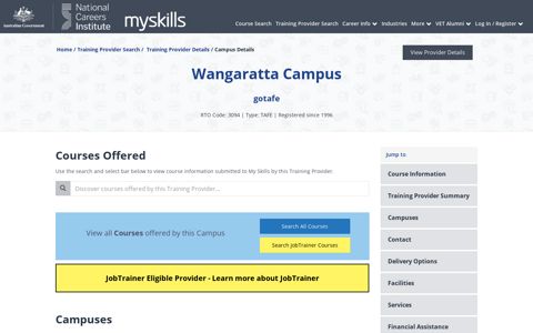 gotafe - Wangaratta Campus - 3094 - MySkills
