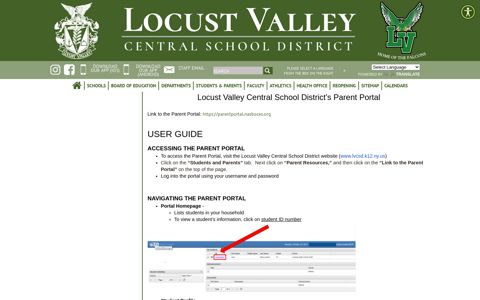 Locust Valley Central School District's Parent Portal
