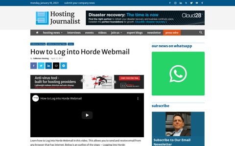 How to Log into Horde Webmail - Hosting Journalist.com