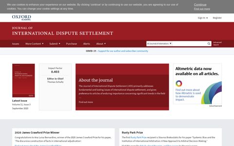 Journal of International Dispute Settlement | Oxford Academic