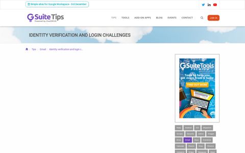 Identity verification and login challenges - G Suite Tips