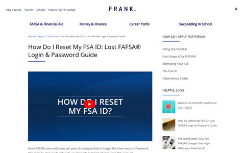 How Do I Reset My FSA ID: Lost FAFSA® Login & Password ...