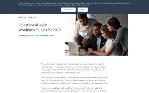 9 Best Social Login WordPress Plugins for 2020 - HubSpot Blog