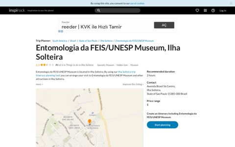 Visit Entomologia da FEIS/UNESP Museum on your trip to Ilha Solteira