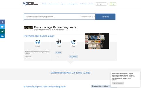 Erotic Lounge Partnerprogramm bei ADCELL - Hier anmelden!