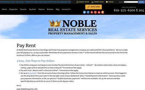 Pay Rent ~ Noble Real Estate Services- Chula Vista Property ...