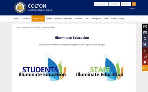 Launch Page / Illuminate Education
