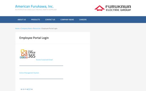 Employee Portal Login - American Furukawa, Inc.