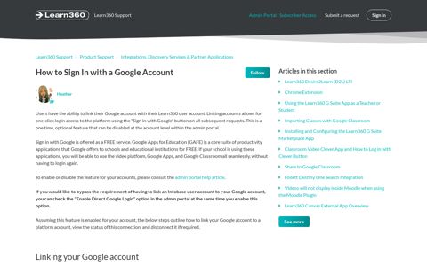 How to Sign In with a Google Account – Learn360 Support