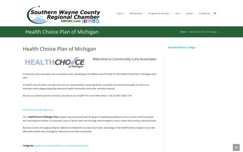 Health Choice Plan of Michigan - SWCRC