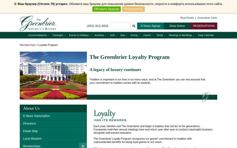 Loyalty Program - The Greenbrier