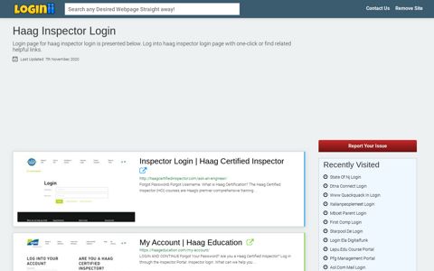Haag Inspector Login - Loginii.com