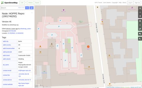 Node: ‪HOPPE Repro‬ (‪1901746292‬) | OpenStreetMap