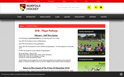 EH Player Pathway - Norfolk Hockey Association