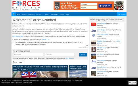Forces Reunited - The Voice of the Military Community