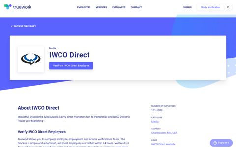 Employment Verification for IWCO Direct | Truework