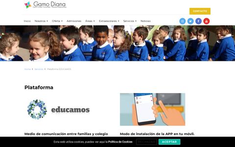 Plataforma EDUCAMOS – Colegio Gamo Diana