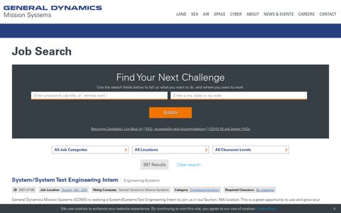 Search Career Opportunities at General Dynamics Mission ...