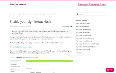 Enable your sign in/out kiosk – WhosOnLocation | Help Center