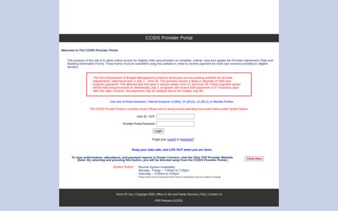 CCIDS Provider Portal - Ccidsportal