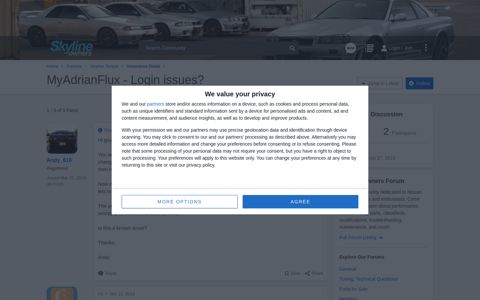 MyAdrianFlux - Login issues? | Skyline Owners Forum