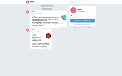 Ezproxy – Telegram