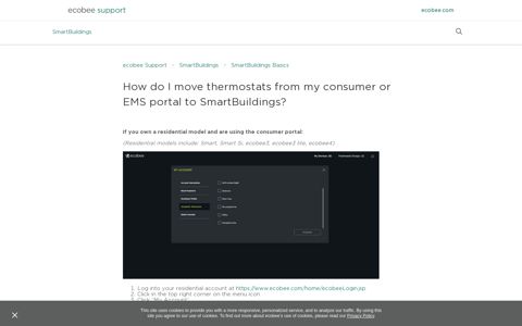 How do I move thermostats from my consumer or EMS portal ...