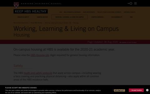 Housing - Keep HBS Healthy - Harvard Business School