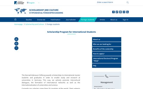 Scholarship and Culture - Konrad-Adenauer-Stiftung
