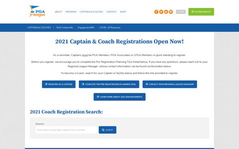 Captains & Coaches - PGA Jr. League