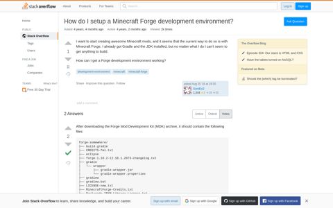 How do I setup a Minecraft Forge development environment ...