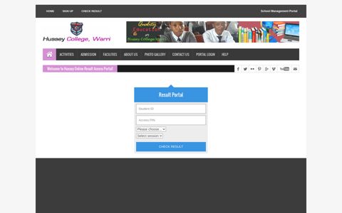 Result Portal - Hussey College Warri