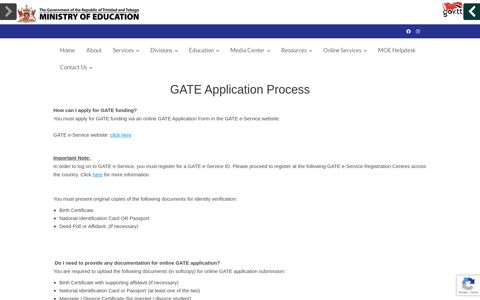 GATE Application Process - Ministry of Education