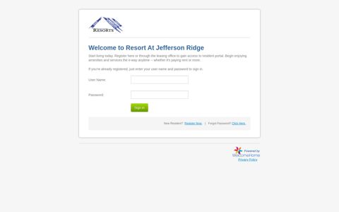 Residents - Resort at Jefferson Ridge