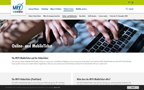 Online- and Mobileticket | MVV