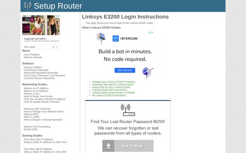 How to Login to the Linksys E3200 - SetupRouter