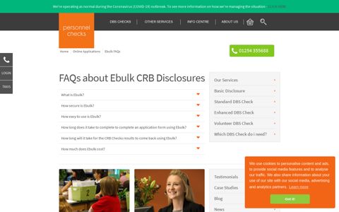 Ebulk FAQs - Personnel Checks