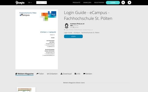 Login Guide - eCampus - Fachhochschule St. Pölten