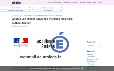 Webmail.ac-amiens Académie d'Amiens mail login ... - LeGuide