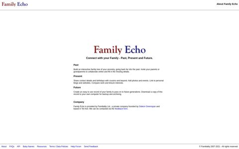 About Family Echo - Family Echo