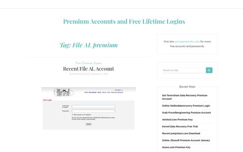 File AL premium – Premium Accounts and Free Lifetime Logins