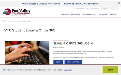 FVTC Student Email | Fox Valley Technical College