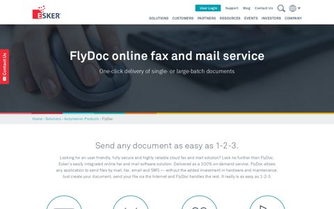FlyDoc online fax and mail service - Esker
