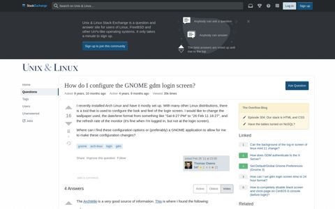 How do I configure the GNOME gdm login screen? - Unix ...