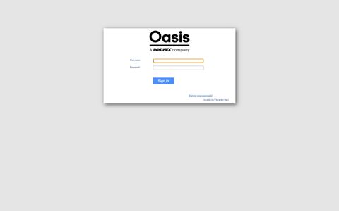 Oasis - Production - Login
