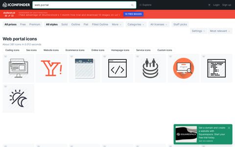 Web portal icons - Iconfinder